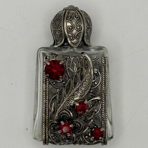 Vintage 1930s Czech Jeweled Mini Perfume Bottle